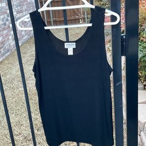 Chico’s Traveler’s Black Tank, Size 2